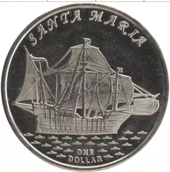 Монета доллар Кирибати 2016 года Медно-никель Острова Гилберта