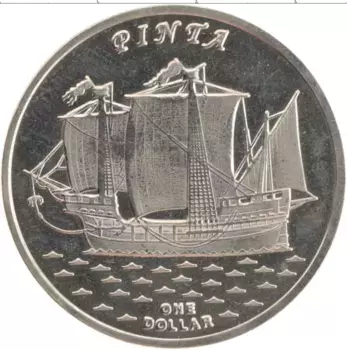 Монета доллар Кирибати 2016 года Медно-никель Корабль Пинта