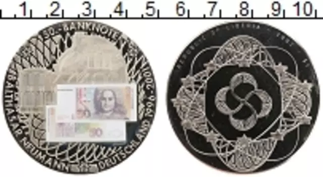 Монета доллар Либерии 2002 года Медно-никель Банкноты ФРГ