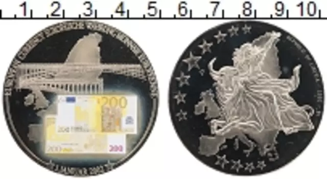 Монета доллар Либерии 2002 года Медно-никель Переход на евро