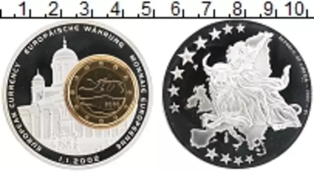 Монета доллар Либерии 2002 года Посеребрение Переход на евро