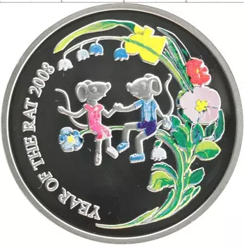 Монета доллар Ниуэ 2007 года Серебро Цветная