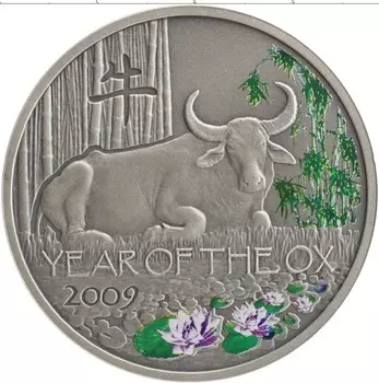 Монета доллар Ниуэ 2008 года Серебро Елизавета II