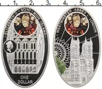 Монета доллар Ниуэ 2010 года Серебро Елизавета II