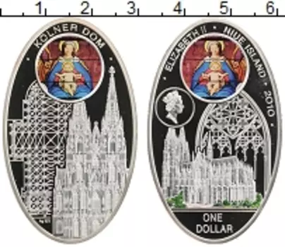 Монета доллар Ниуэ 2010 года Серебро Елизавета II