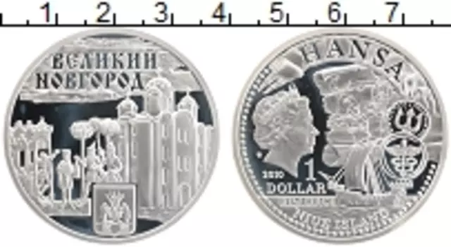 Монета доллар Ниуэ 2010 года Серебро Елизавета II