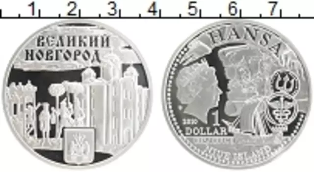 Монета доллар Ниуэ 2010 года Серебро Елизавета II