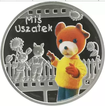 Монета доллар Ниуэ 2010 года Серебро Мультфильм Мишка Ушастик