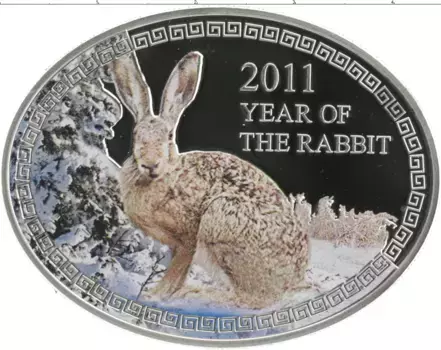 Монета доллар Ниуэ 2011 года Серебро Цветная