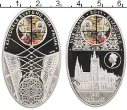 Монета доллар Ниуэ 2011 года Серебро Елизавета II