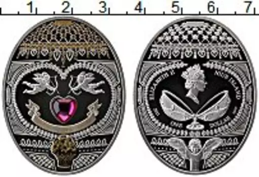 Монета доллар Ниуэ 2011 года Серебро Пасхальное яйцо