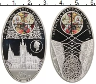 Монета доллар Ниуэ 2011 года Серебро Собор Святого Вита