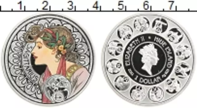 Монета доллар Ниуэ 2011 года Серебро Знаки зодиака - Стрелец