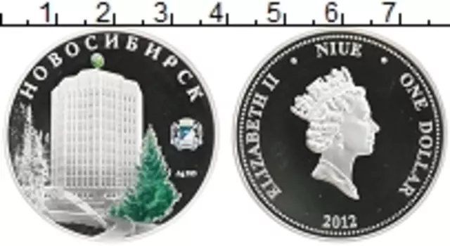 Монета доллар Ниуэ 2012 года Серебро Елизавета II
