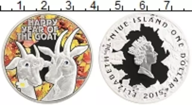 Монета доллар Ниуэ 2015 года Серебро Елизавета II