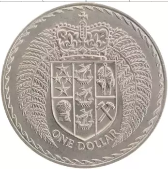 Монета доллар Новой Зеландии 1971 года Медно-никель Елизавета II