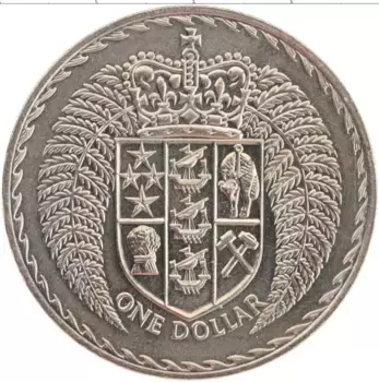 Монета доллар Новой Зеландии 1975 года Медно-никель Елизавета II