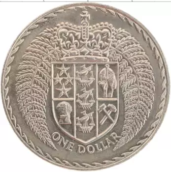 Монета доллар Новой Зеландии 1976 года Медно-никель Елизавета II