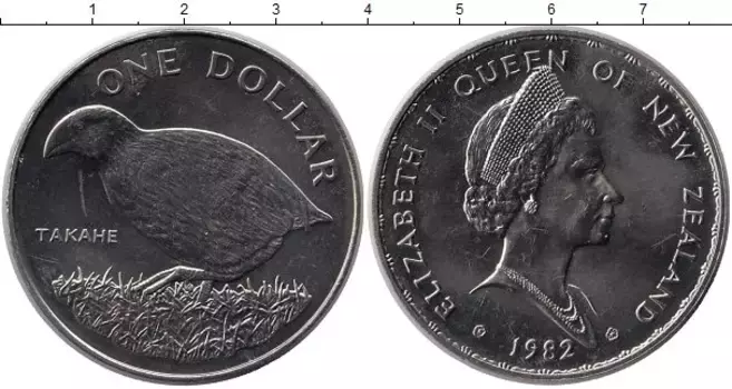 Монета доллар Новой Зеландии 1982 года Медно-никель Елизавета II