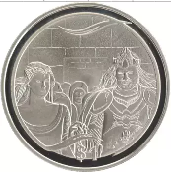Монета доллар Новой Зеландии 2003 года Серебро Властелин Колец - Коронация Арагорна