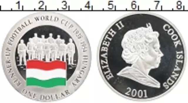 Монета доллар Островов Кука 2001 года Серебро Елизавета II