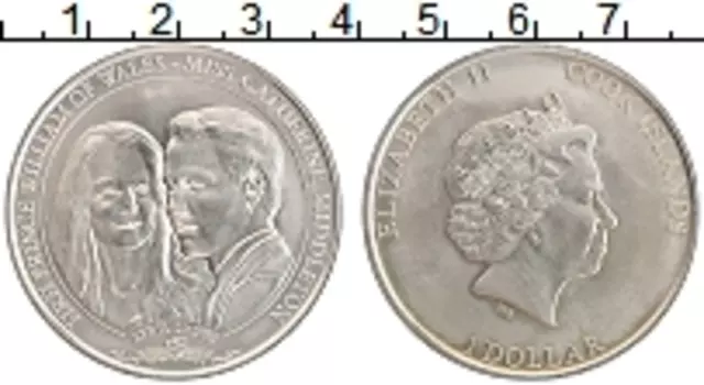 Монета доллар Островов Кука 2011 года Медно-никель Елизавета II