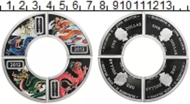 Монета доллар Островов Кука 2012 года Серебро Цифровая печать