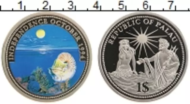 Монета доллар Палау 1994 года Медно-никель Защита морской жизни