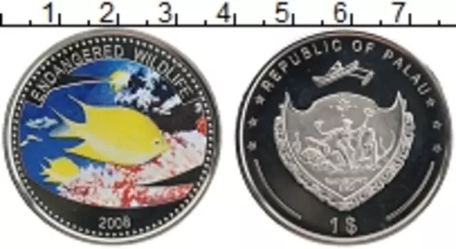 Монета доллар Палау 2008 года Медно-никель Защита морской жизни