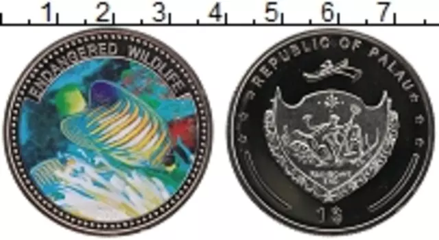 Монета доллар Палау 2008 года Медно-никель Защита морской жизни