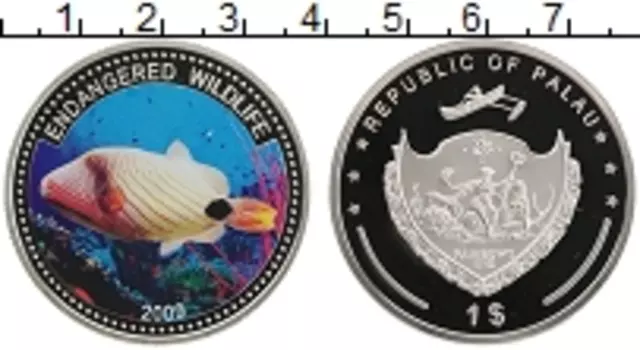 Монета доллар Палау 2009 года Медно-никель Защита морской жизни