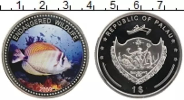Монета доллар Палау 2009 года Медно-никель Защита морской жизни