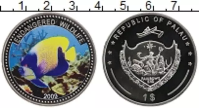 Монета доллар Палау 2009 года Медно-никель Защита морской жизни