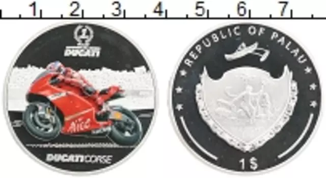 Монета доллар Палау 2009 года Посеребрение Цветная