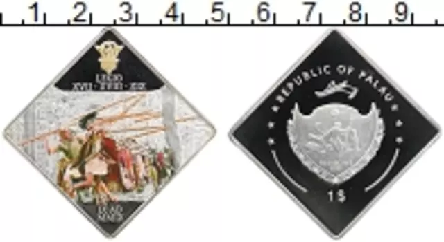Монета доллар Палау 2010 года Посеребрение Римские легионы