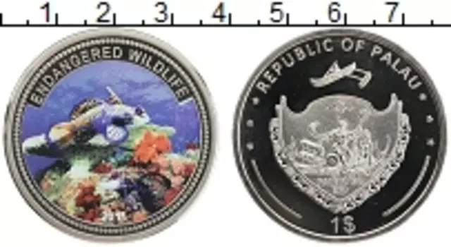 Монета доллар Палау 2011 года Медно-никель Защита морской жизни