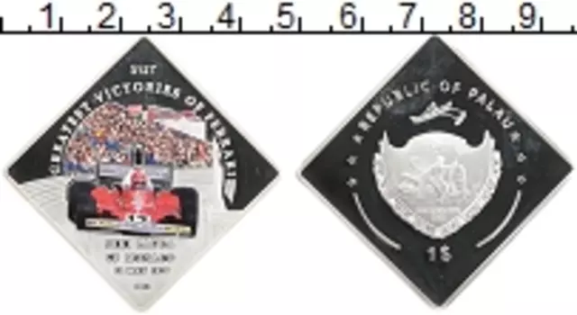 Монета доллар Палау 2011 года Посеребрение Цветная