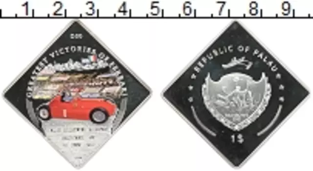 Монета доллар Палау 2011 года Посеребрение Цветная