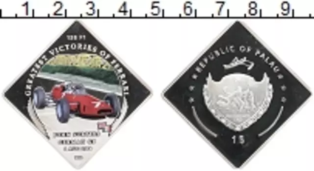 Монета доллар Палау 2011 года Посеребрение Цветная