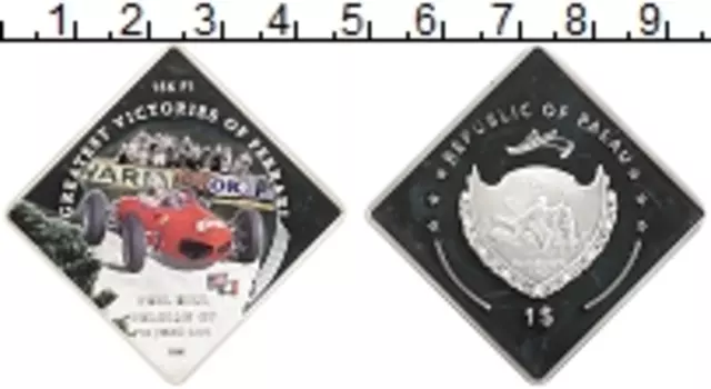 Монета доллар Палау 2011 года Посеребрение Цветная