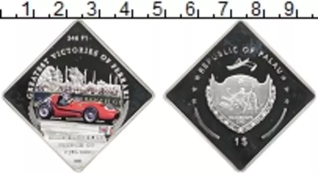 Монета доллар Палау 2011 года Посеребрение Цветная
