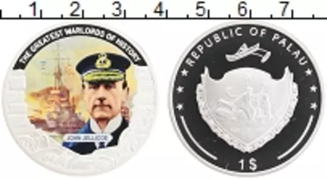 Монета доллар Палау 2013 года Посеребрение Великие личности в мировой истории