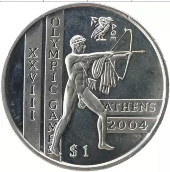 Монета доллар Сьерры-Леоне 2003 года Медно-никель Олимпийские игры