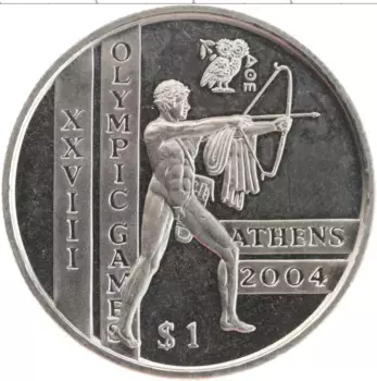 Монета доллар Сьерры-Леоне 2004 года Медно-никель Олимпийские игры