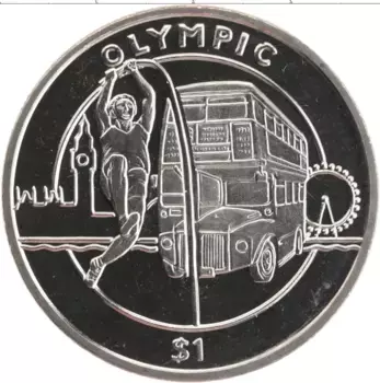 Монета доллар Сьерры-Леоне 2012 года Медно-никель Олимпийские игры 2012