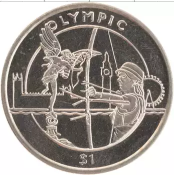 Монета доллар Сьерры-Леоне 2012 года Медно-никель Олимпийские игры