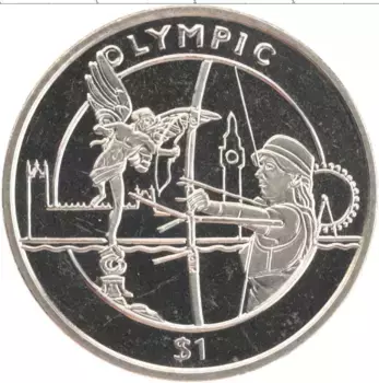 Монета доллар Сьерры-Леоне 2012 года Медно-никель Олимпийские игры