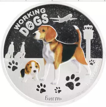 Монета доллар Тувалу 2011 года Серебро Цветная