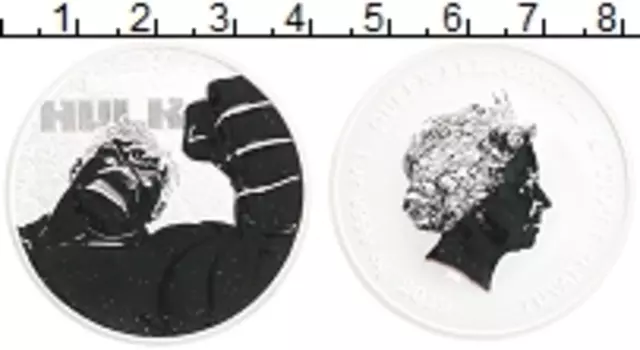 Монета доллар Тувалу 2019 года Серебро Халк