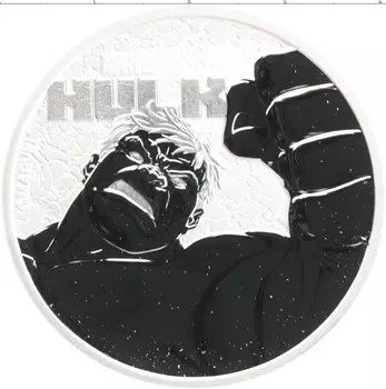 Монета доллар Тувалу 2019 года Серебро Халк